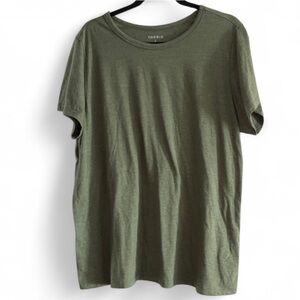 Torrid classic fit green short sleeve shirt size 2 US 2X